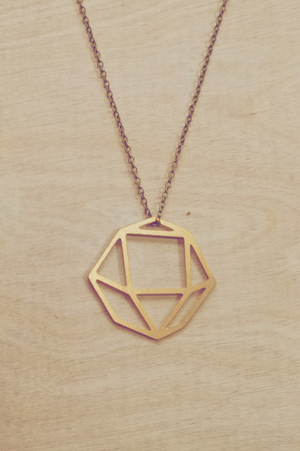 Geometirc Brass pendant